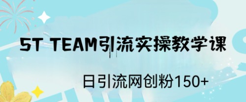 ST TEAM引流实操课,日引流网创粉100+-高华