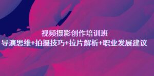 视频摄影创作培训班,导演思维+拍摄技巧+拉片解析+职业发展建议-高华