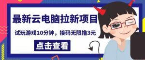 最新云电脑平台拉新撸3元项目,10分钟账号,可批量操作【详细视频教程】-高华