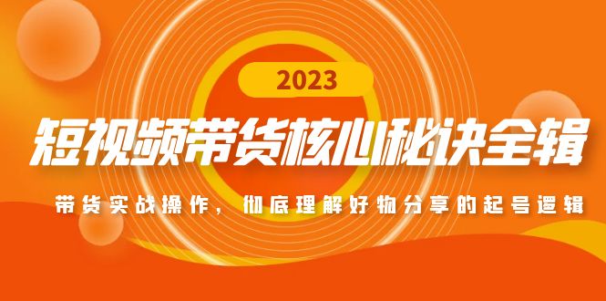 短视频带货核心秘诀全辑:带货实战操作,彻底理解好物分享的起号逻辑-高华