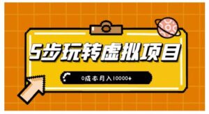 新手小白只需5步,即可玩转虚拟项目,0成本月入10000+【视频课程】-高华