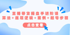 直播带货/操盘手/进阶课,算法+底层逻辑+案例+起号步骤-高华