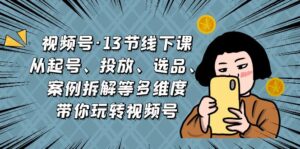 视频号·13节线下课,从起号、投放、选品、案例拆解等多维度带你玩转视频号-高华