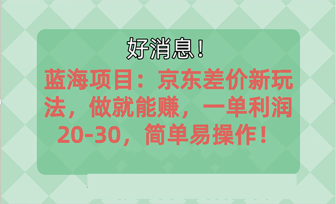 越早知道越能赚到钱的蓝海项目：京东大平台操作，一单利润20-30，简单易操作-高华