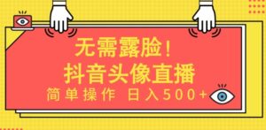 无需露脸，Ai头像直播项目，简单操作日入500+-高华