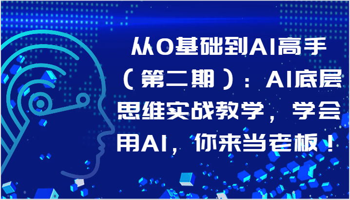 从0基础到AI高手(第二期):AI底层思维实战教学,学会用AI,你来当老板!-高华