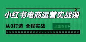 (9946期)最新小红书·电商运营实战课,从0打造  全程实战(65节视频课)-高华