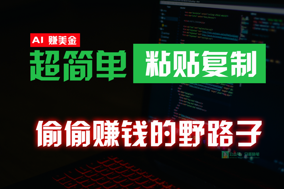 偷偷赚钱野路子,0成本海外淘金,无脑粘贴复制,稳定且超简单,适合副业兼职-高华