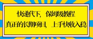 快递代下保姆级教程,真正的长期项目,上手快收入稳【实操+渠道】-高华