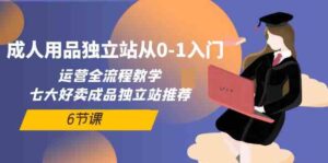 成人用品独立站从0-1入门,运营全流程教学,七大好卖成品独立站推荐(6节课)-高华