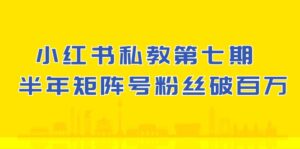 (10650期)小红书-私教第七期,小红书90天涨粉18w,1周涨粉破万 半年矩阵号粉丝破百万-高华