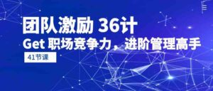 团队激励36计-Get职场竞争力,进阶管理高手(41节课)-高华