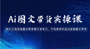 Ai图文带货实操课-用AI工具武装图文带货提升竞争力,不找素材作品也能做图文带货-高华