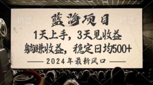 （10090期）2024最新风口项目，躺赚收益，稳定日均收益500+-高华