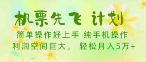 (10038期)机票先飞计划!里程积分兑换机票售卖赚差价,利润空间巨大,小白月入5万+-高华