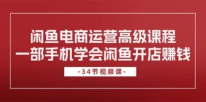闲鱼电商运营高级课程,一部手机学会闲鱼开店赚钱(34节课)-高华