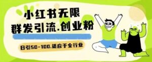 小红书一天引流一二百创业粉技术 可引全行业精准粉玩法-高华