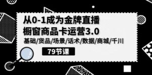0-1成为金牌直播橱窗商品卡运营3.0,基础/货品/场景/话术/数据/商城/千川-高华